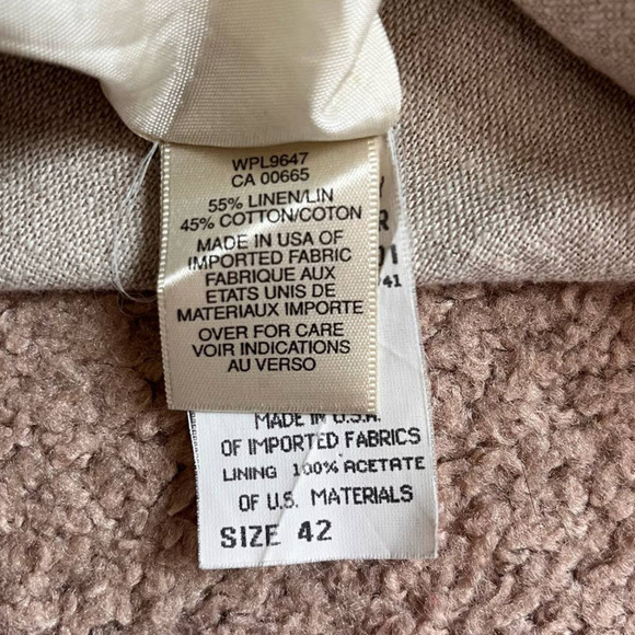 Men’s Tan Linen Eddie Bauer Suit Blazer 42 - Picture 4 of 8